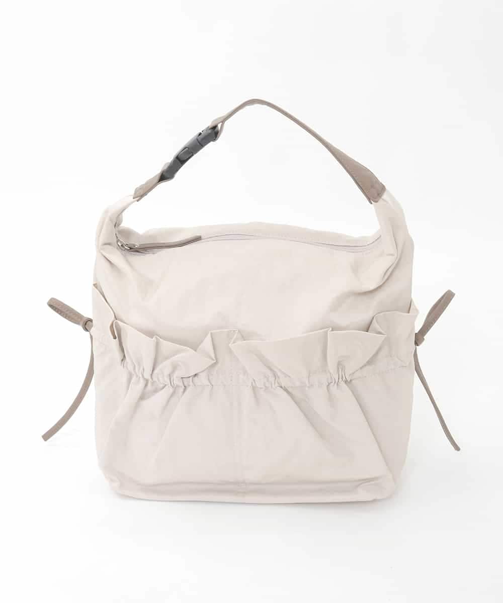 BPRGD92150 MK MICHEL KLEIN BAG(MK ミッシェルクラン バッグ) 【2WAY】ギャザーポケットナイロンデザインバッグ アイボリー