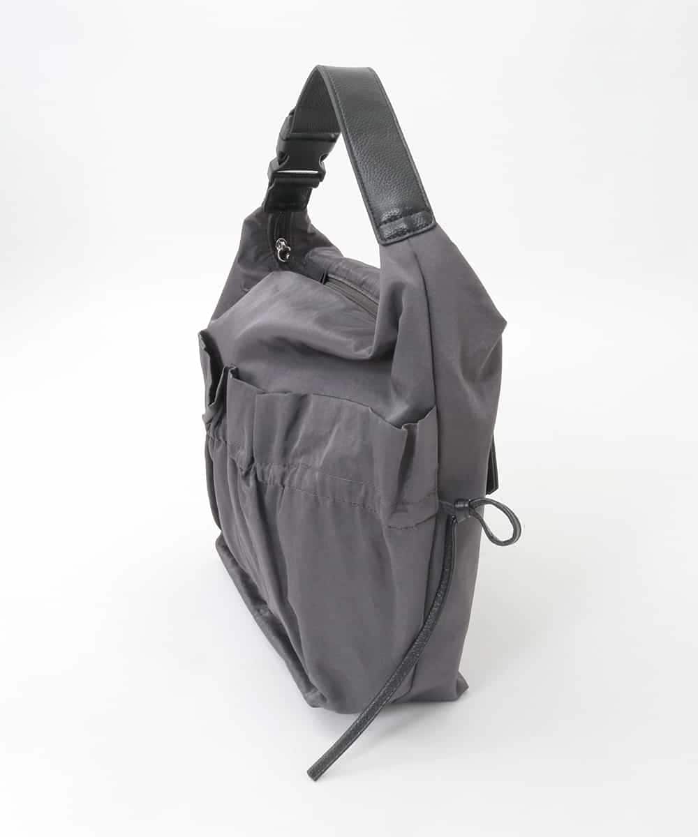 BPRGD92150 MK MICHEL KLEIN BAG(MK ミッシェルクラン バッグ) 【2WAY】ギャザーポケットナイロンデザインバッグ ダークグレー