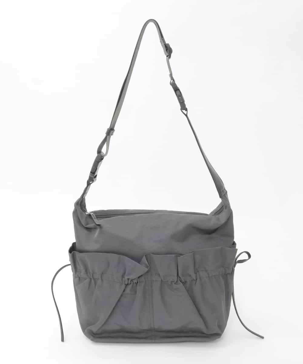 BPRGD92150 MK MICHEL KLEIN BAG(MK ミッシェルクラン バッグ) 【2WAY】ギャザーポケットナイロンデザインバッグ ダークグレー