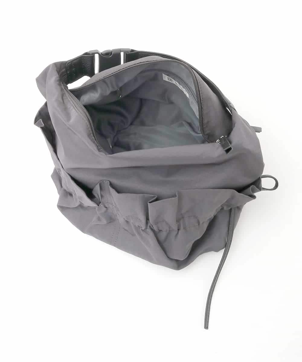 BPRGD92150 MK MICHEL KLEIN BAG(MK ミッシェルクラン バッグ) 【2WAY】ギャザーポケットナイロンデザインバッグ ダークグレー