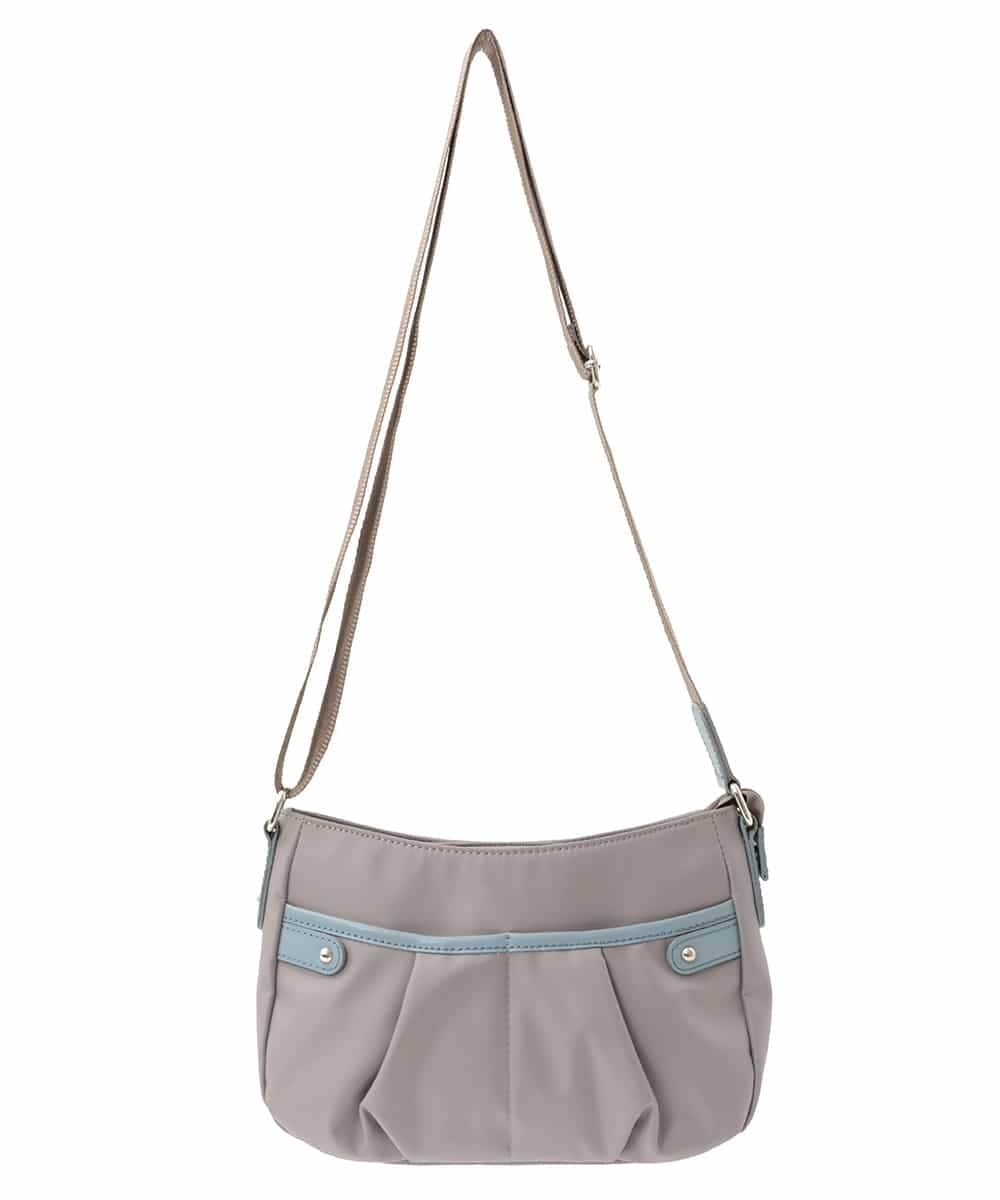 BPRGM95120 MK MICHEL KLEIN BAG(MK ミッシェルクラン バッグ) [撥水]異素材アクセントミニショルダーバッグ ライトブルー