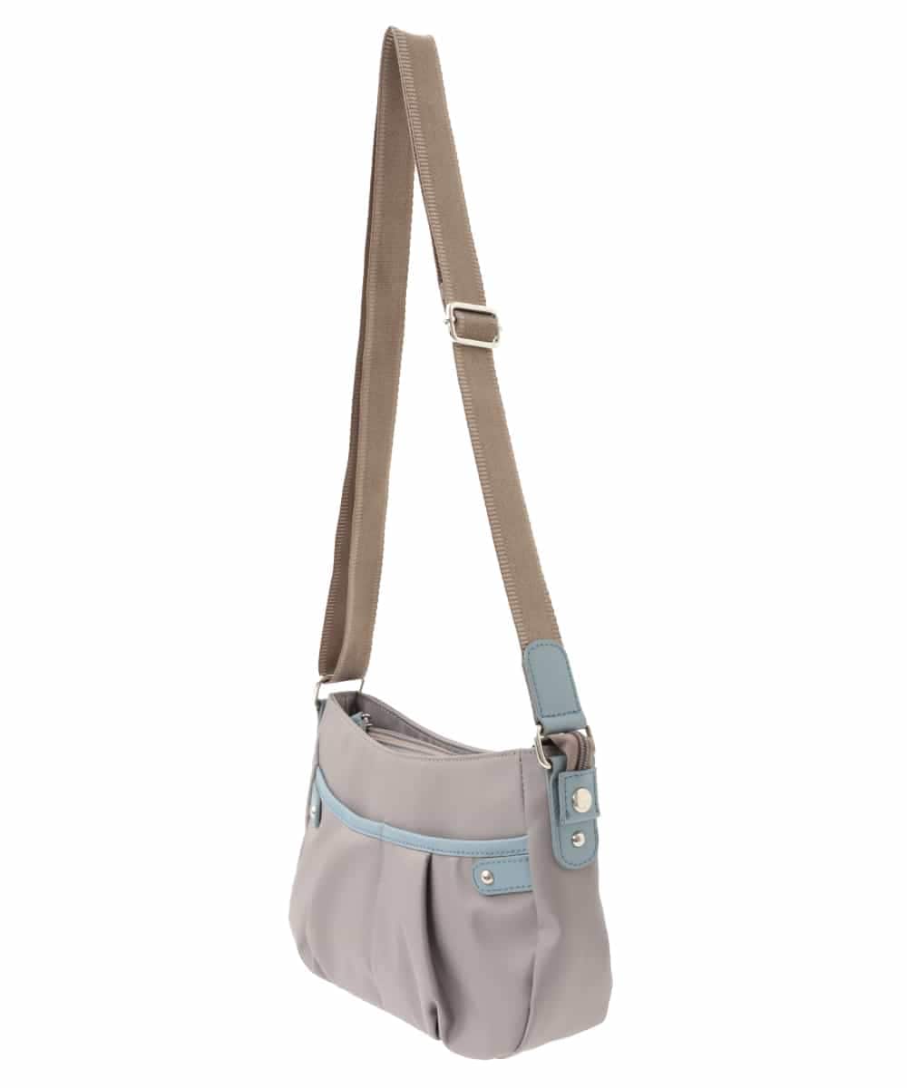 BPRGM95120 MK MICHEL KLEIN BAG(MK ミッシェルクラン バッグ) [撥水]異素材アクセントミニショルダーバッグ ライトブルー