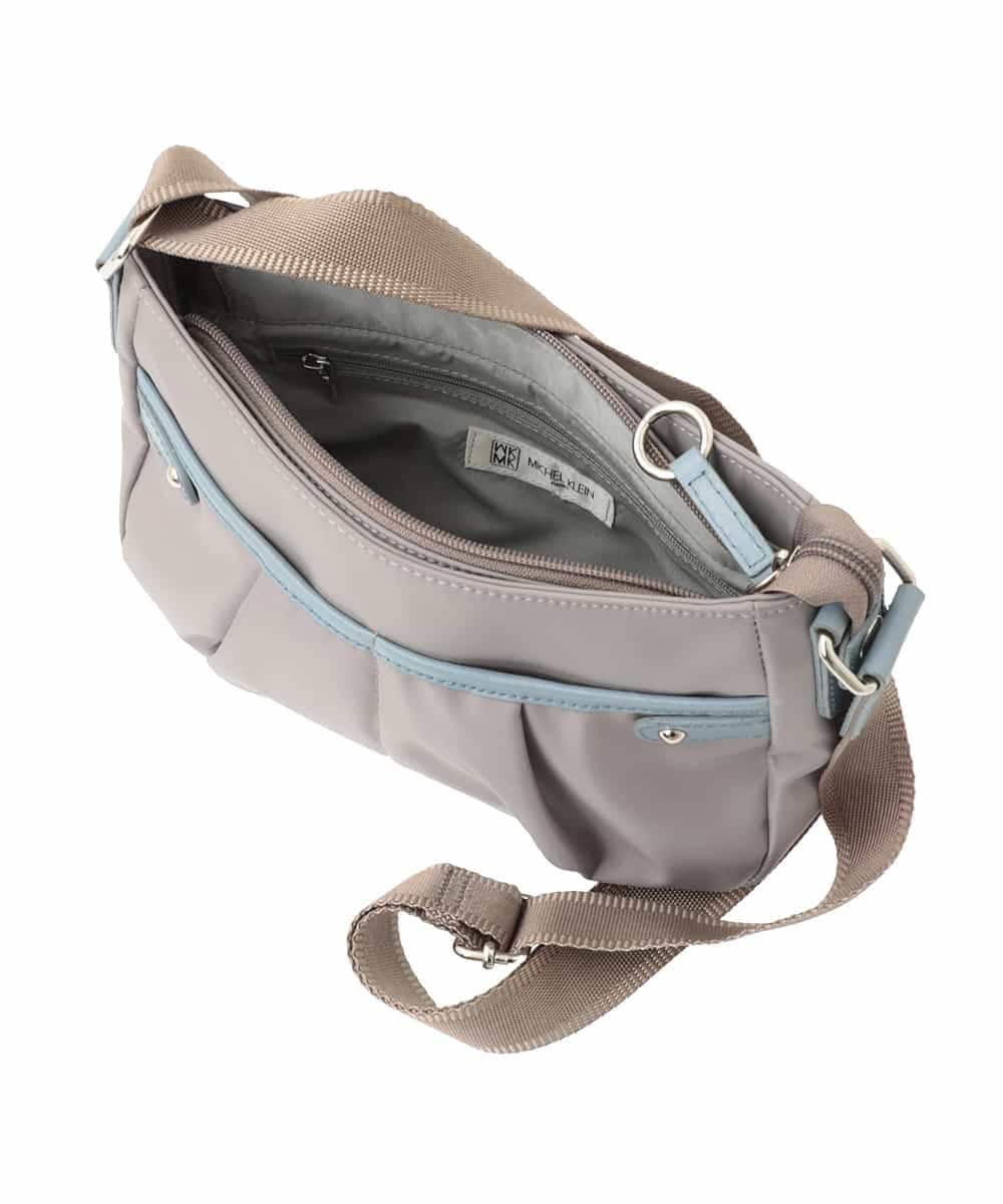 BPRGM95120 MK MICHEL KLEIN BAG(MK ミッシェルクラン バッグ) [撥水]異素材アクセントミニショルダーバッグ ライトブルー