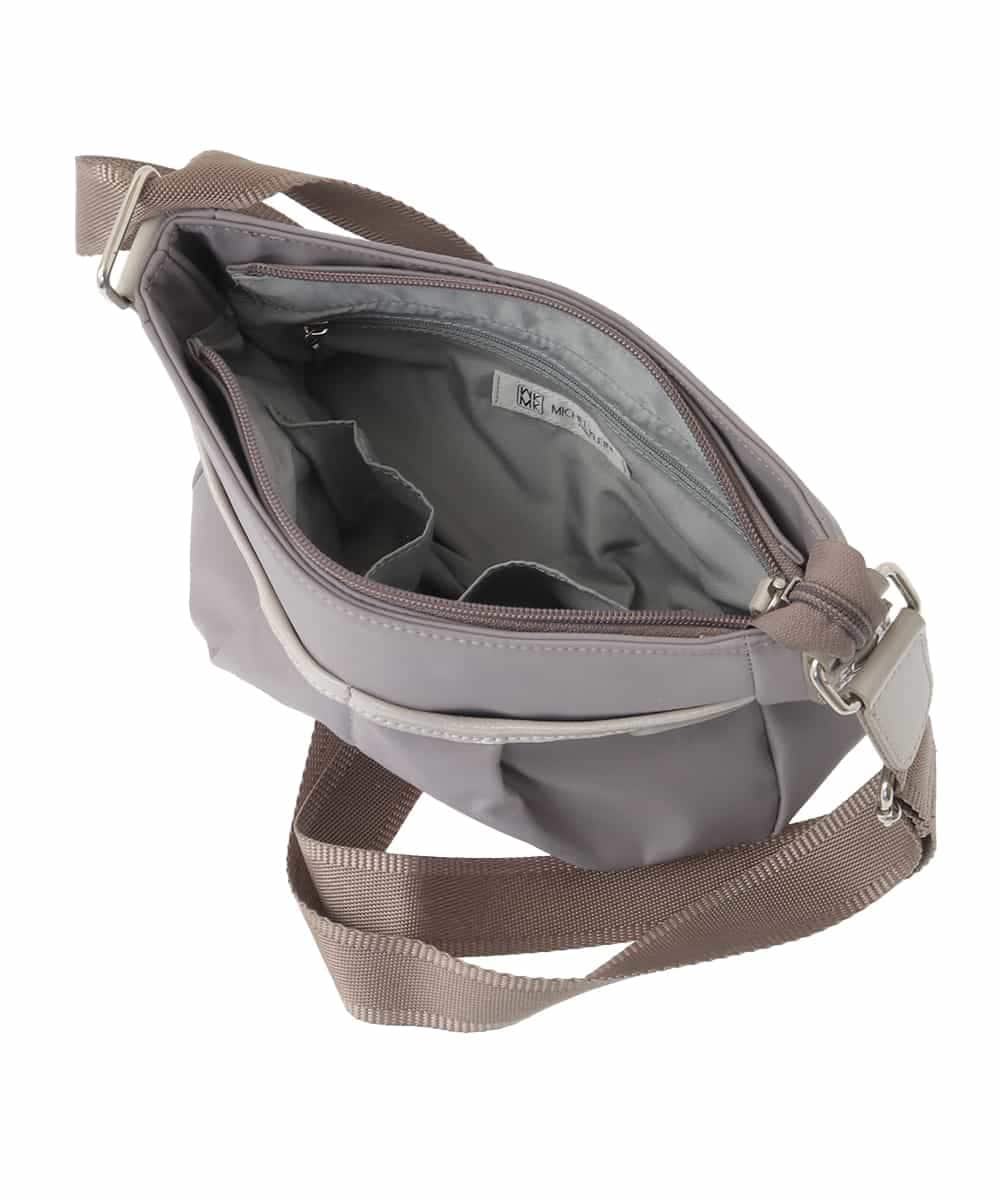 BPRGM95120 MK MICHEL KLEIN BAG(MK ミッシェルクラン バッグ) [撥水]異素材アクセントミニショルダーバッグ ライトブルー