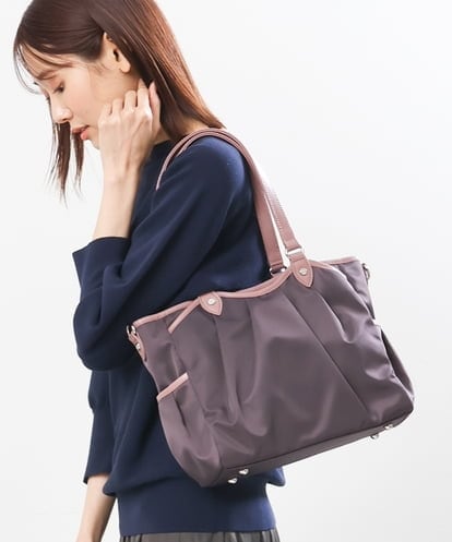 BPRGS32160 MK MICHEL KLEIN BAG 【撥水】【2WAY】ボリュームタックデザイントートバッグ