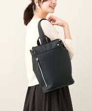 BPRGV21140 MK MICHEL KLEIN BAG(MK ミッシェルクラン バッグ) フェイクレザースクエアリュック ブラック