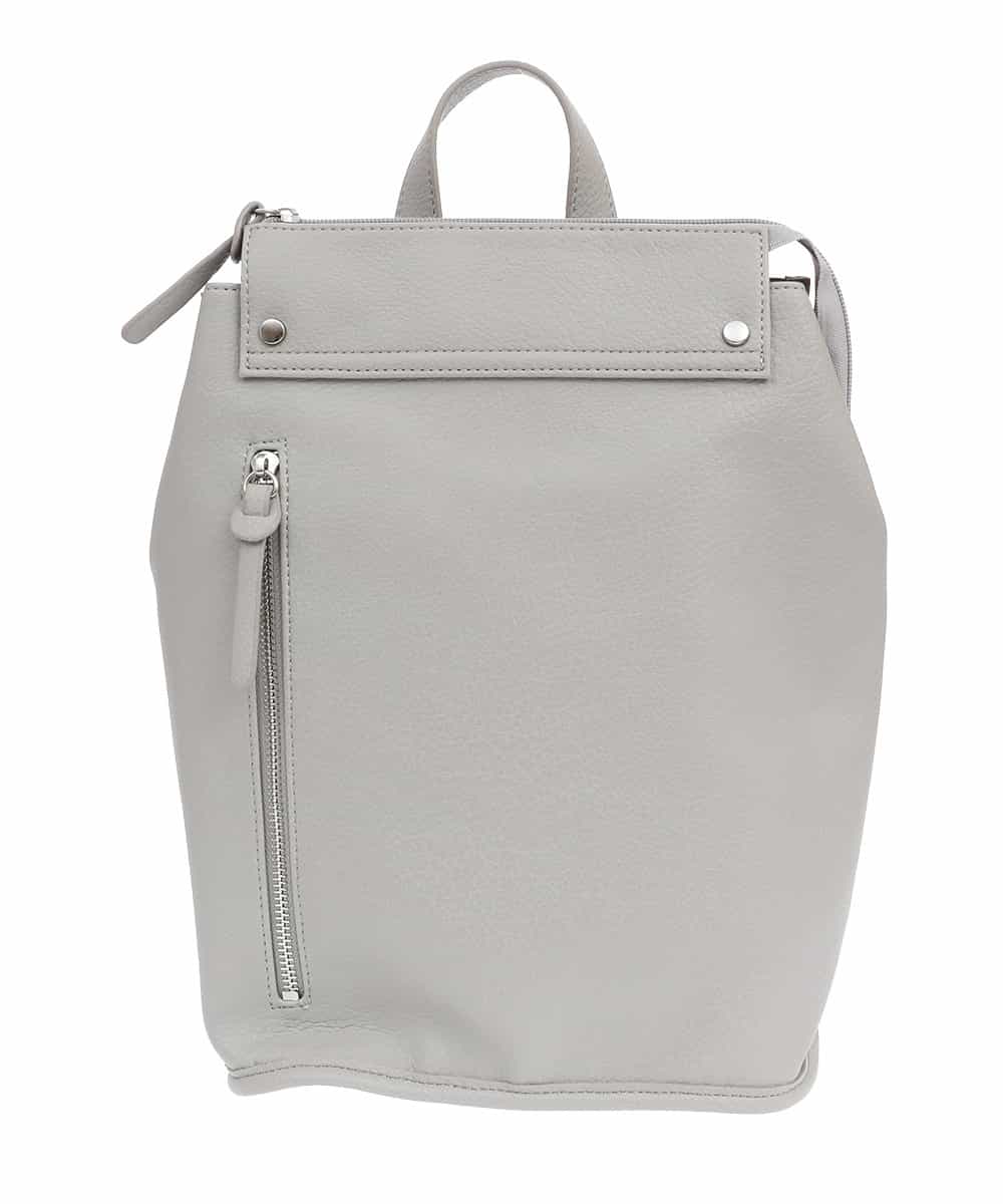 BPRGV21140 MK MICHEL KLEIN BAG(MK ミッシェルクラン バッグ) フェイクレザースクエアリュック グレー