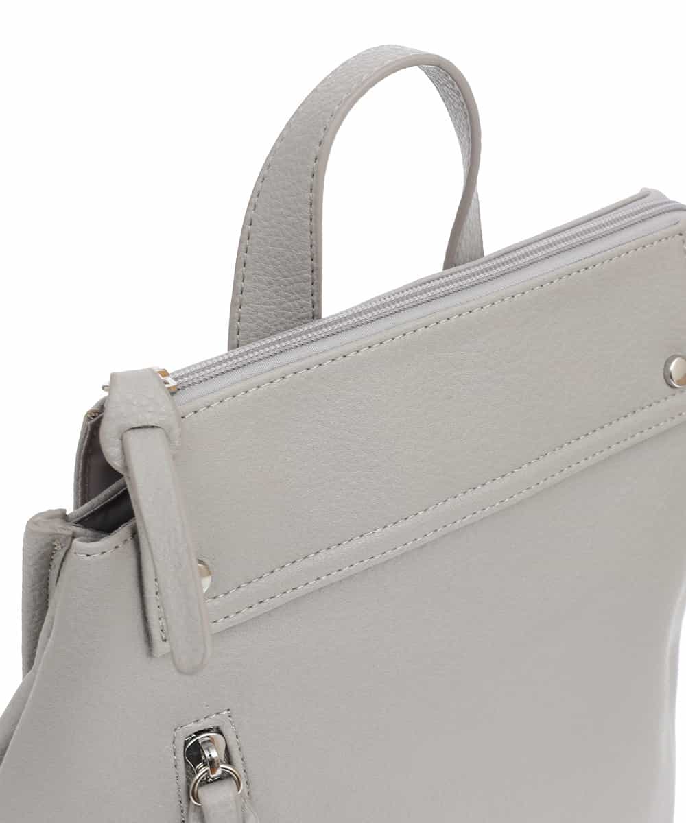 BPRGV21140 MK MICHEL KLEIN BAG(MK ミッシェルクラン バッグ) フェイクレザースクエアリュック グレー