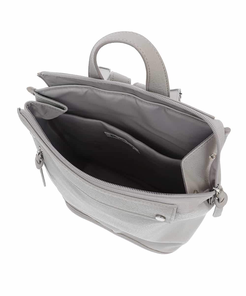BPRGV21140 MK MICHEL KLEIN BAG(MK ミッシェルクラン バッグ) フェイクレザースクエアリュック グレー