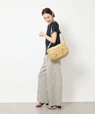 BPRGV52160 MK MICHEL KLEIN BAG(MK ミッシェルクラン バッグ) [撥水/2WAY]サイドポケットラウンドトートバッグ イエロー