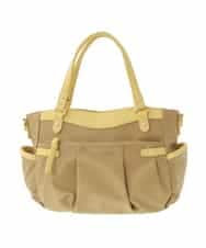 BPRGV52160 MK MICHEL KLEIN BAG(MK ミッシェルクラン バッグ) [撥水/2WAY]サイドポケットラウンドトートバッグ イエロー