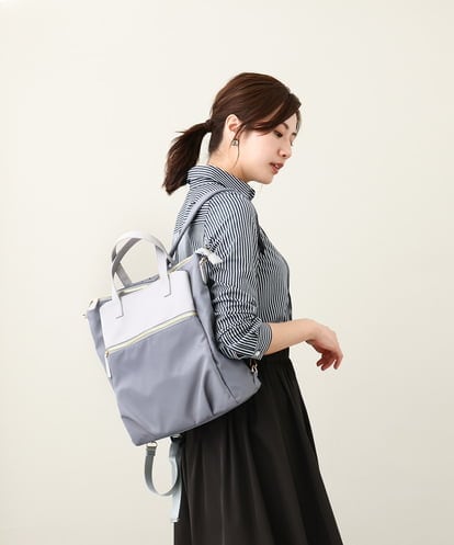 BPRGV62150 MK MICHEL KLEIN BAG [撥水加工・3WAY]異素材MIXナイロンリュック
