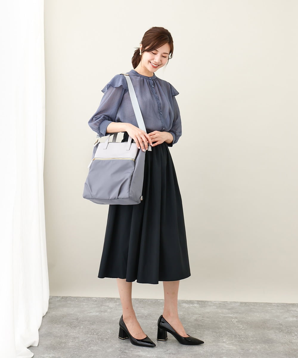 BPRGV62150 MK MICHEL KLEIN BAG(MK ミッシェルクラン バッグ) [撥水加工・3WAY]異素材MIXナイロンリュック ブラック