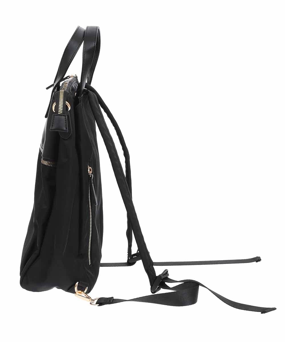 BPRGV62150 MK MICHEL KLEIN BAG(MK ミッシェルクラン バッグ) [撥水加工・3WAY]異素材MIXナイロンリュック ブラック