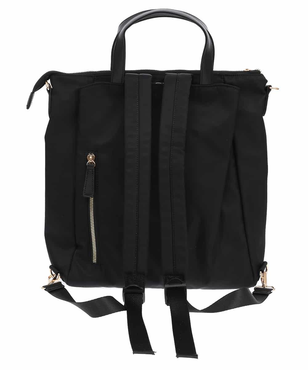BPRGV62150 MK MICHEL KLEIN BAG(MK ミッシェルクラン バッグ) [撥水加工・3WAY]異素材MIXナイロンリュック ブラック