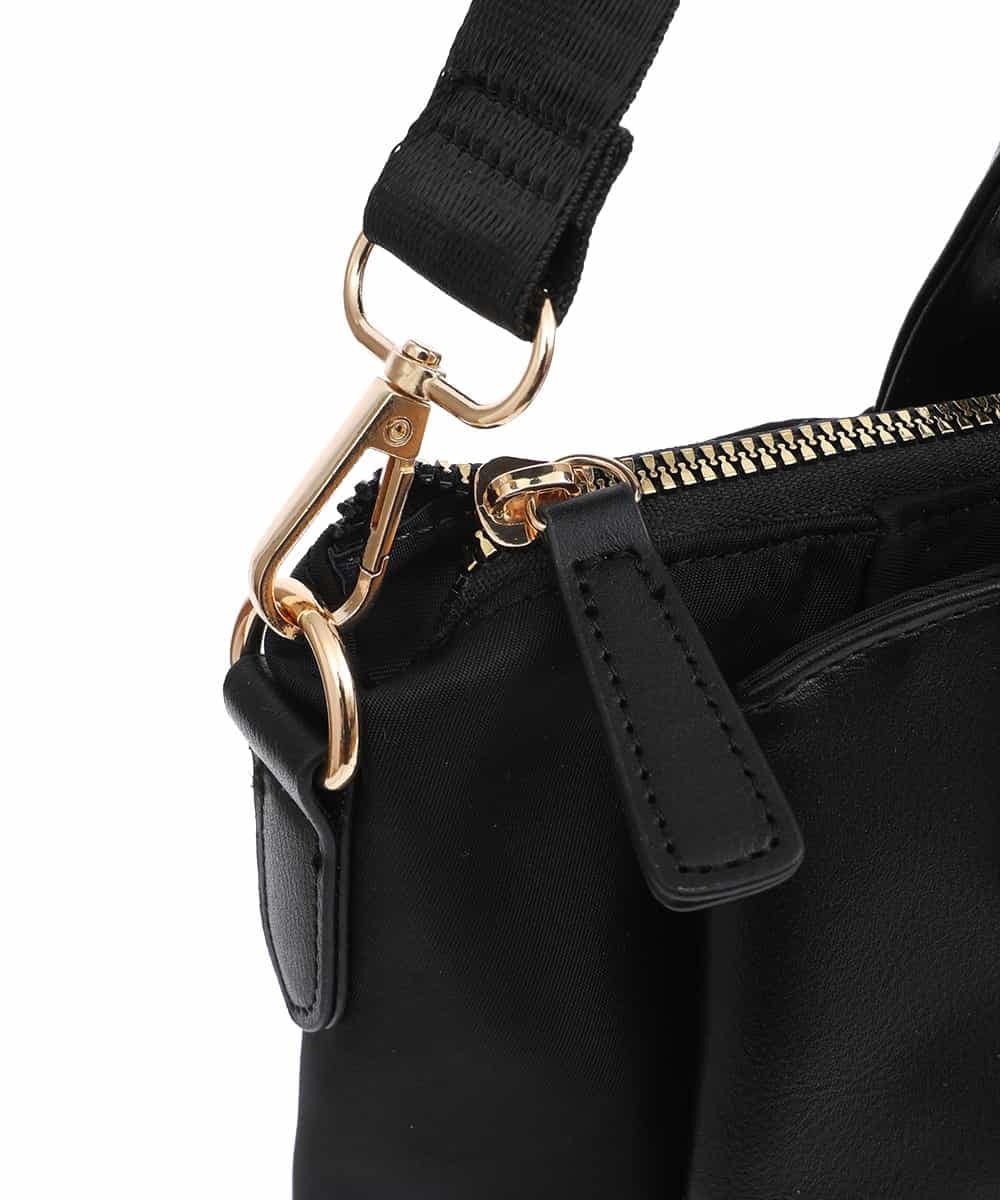 BPRGV62150 MK MICHEL KLEIN BAG(MK ミッシェルクラン バッグ) [撥水加工・3WAY]異素材MIXナイロンリュック ブラック