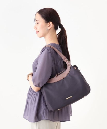 BPRJA71180 MK MICHEL KLEIN BAG [撥水/2WAY/A4収納可]異素材ナイロントートバッグ