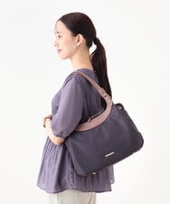 BPRJA71180 MK MICHEL KLEIN BAG(MK ミッシェルクラン バッグ) [撥水/2WAY/A4収納可]異素材ナイロントートバッグ パープル