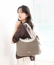 BPRJA71180 MK MICHEL KLEIN BAG(MK ミッシェルクラン バッグ) [撥水/2WAY/A4収納可]異素材ナイロントートバッグ ベージュ