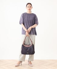BPRJA71180 MK MICHEL KLEIN BAG(MK ミッシェルクラン バッグ) [撥水/2WAY/A4収納可]異素材ナイロントートバッグ ベージュ