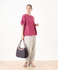 BPRJA71180 MK MICHEL KLEIN BAG(MK ミッシェルクラン バッグ) [撥水/2WAY/A4収納可]異素材ナイロントートバッグ ベージュ