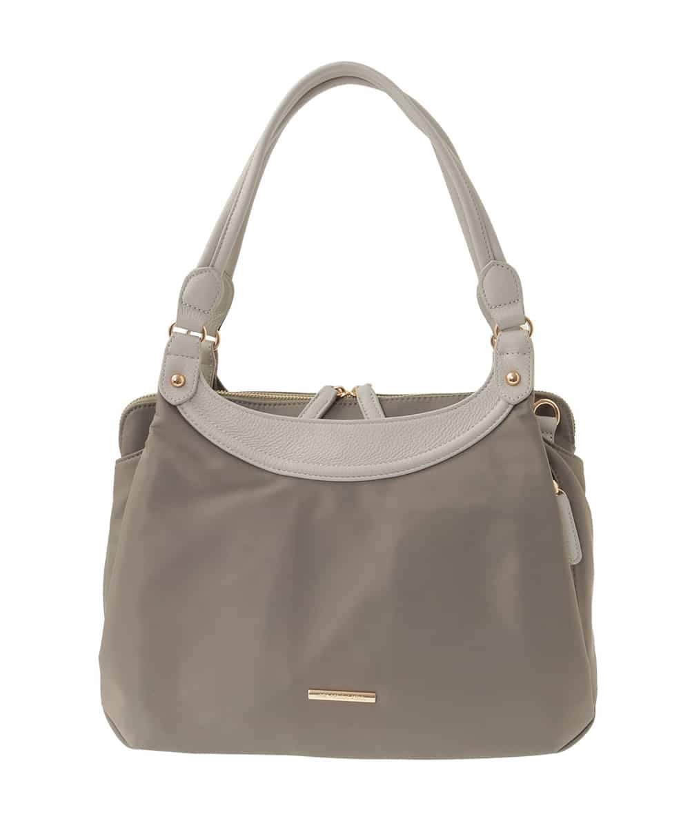 BPRJA71180 MK MICHEL KLEIN BAG(MK ミッシェルクラン バッグ) [撥水/2WAY/A4収納可]異素材ナイロントートバッグ ベージュ