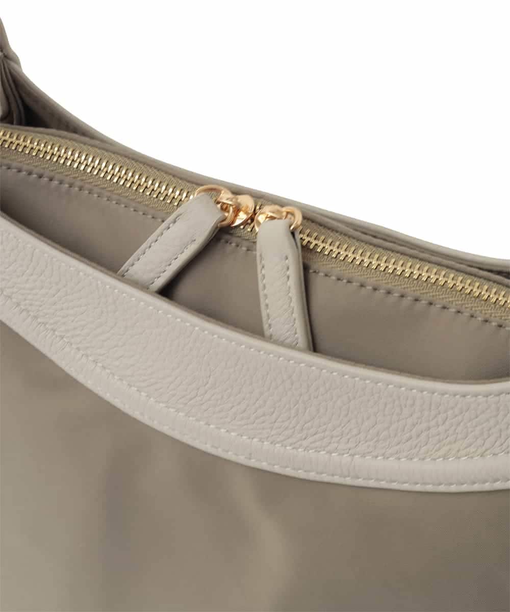 BPRJA71180 MK MICHEL KLEIN BAG(MK ミッシェルクラン バッグ) [撥水/2WAY/A4収納可]異素材ナイロントートバッグ ベージュ