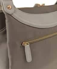BPRJA71180 MK MICHEL KLEIN BAG(MK ミッシェルクラン バッグ) [撥水/2WAY/A4収納可]異素材ナイロントートバッグ ベージュ