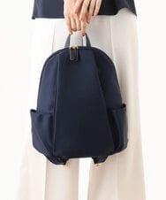 BPRJA74160 MK MICHEL KLEIN BAG(MK ミッシェルクラン バッグ) [撥水/A4収納可]タックデザインラウンドジップリュック ネイビー