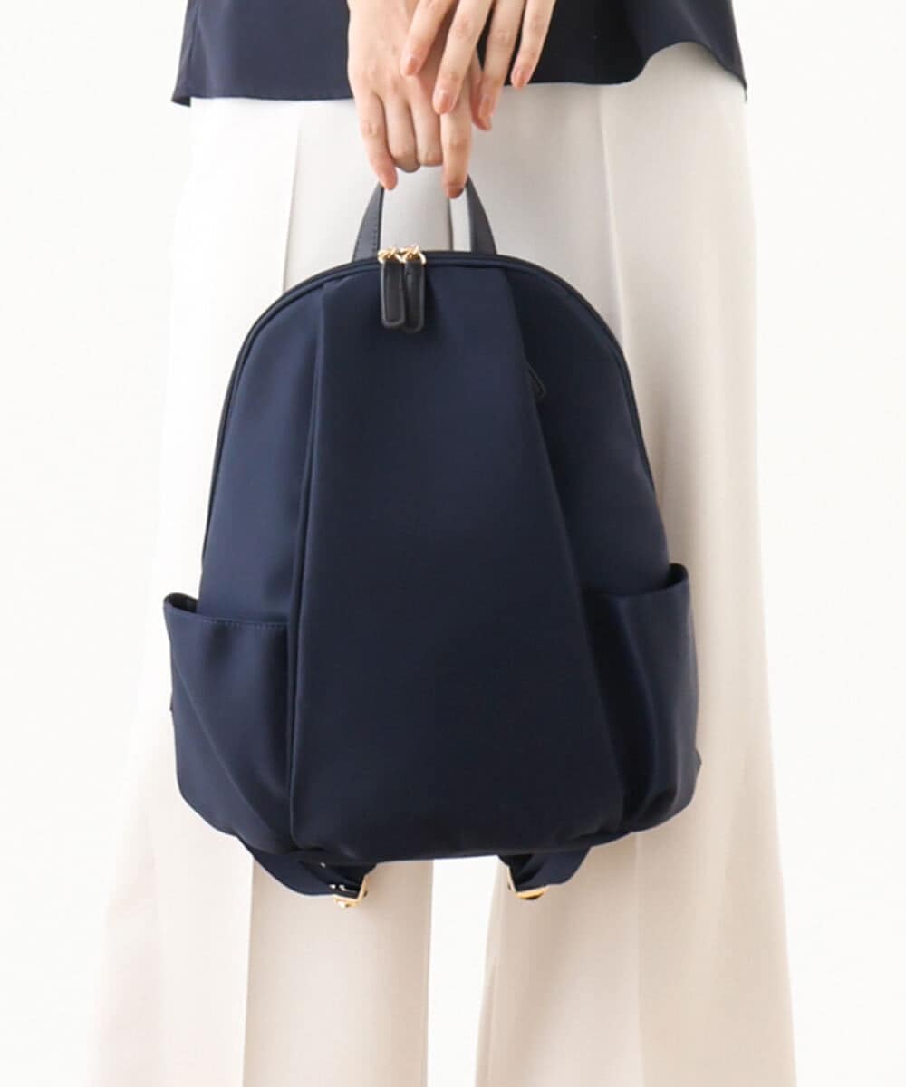 BPRJA74160 MK MICHEL KLEIN BAG [撥水/A4収納可]タックデザインラウンドジップリュック