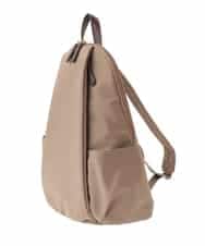 BPRJA74160 MK MICHEL KLEIN BAG(MK ミッシェルクラン バッグ) [撥水/A4収納可]タックデザインラウンドジップリュック ベージュ