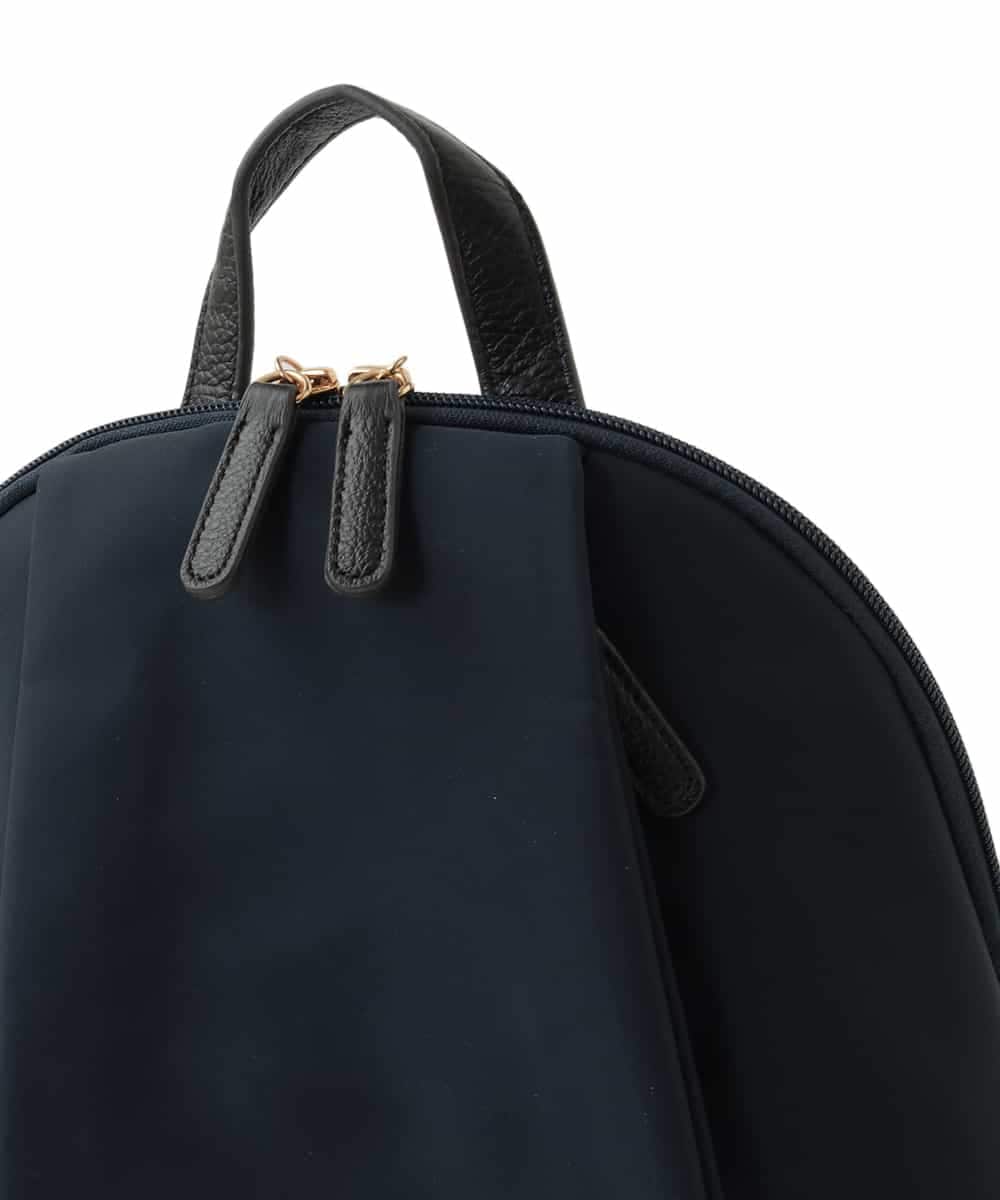 BPRJA74160 MK MICHEL KLEIN BAG(MK ミッシェルクラン バッグ) [撥水/A4収納可]タックデザインラウンドジップリュック ベージュ