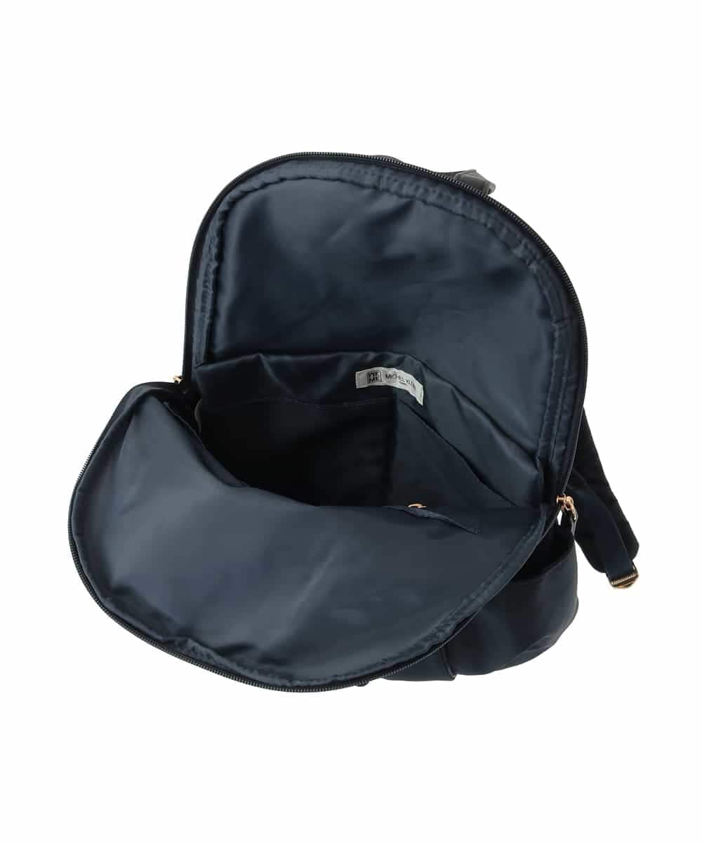 BPRJA74160 MK MICHEL KLEIN BAG(MK ミッシェルクラン バッグ) [撥水/A4収納可]タックデザインラウンドジップリュック ベージュ
