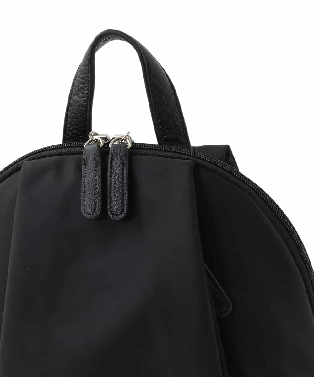BPRJA74160 MK MICHEL KLEIN BAG(MK ミッシェルクラン バッグ) [撥水/A4収納可]タックデザインラウンドジップリュック ベージュ