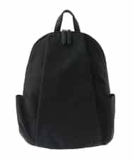 BPRJA74160 MK MICHEL KLEIN BAG(MK ミッシェルクラン バッグ) [撥水/A4収納可]タックデザインラウンドジップリュック ブラック