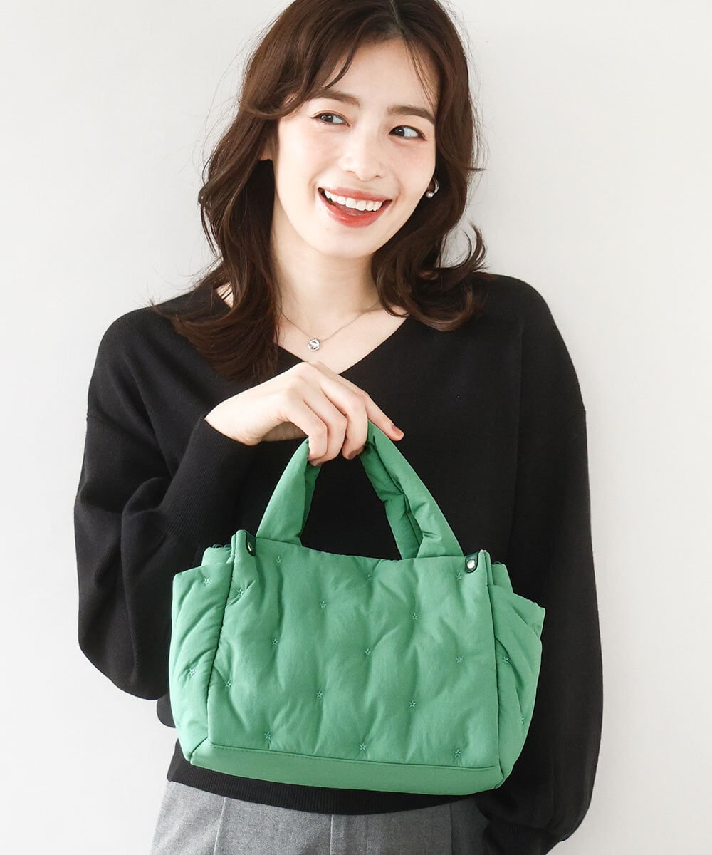 2WAY]スター刺繍パフトートバッグ(トートバッグ) | MK MICHEL