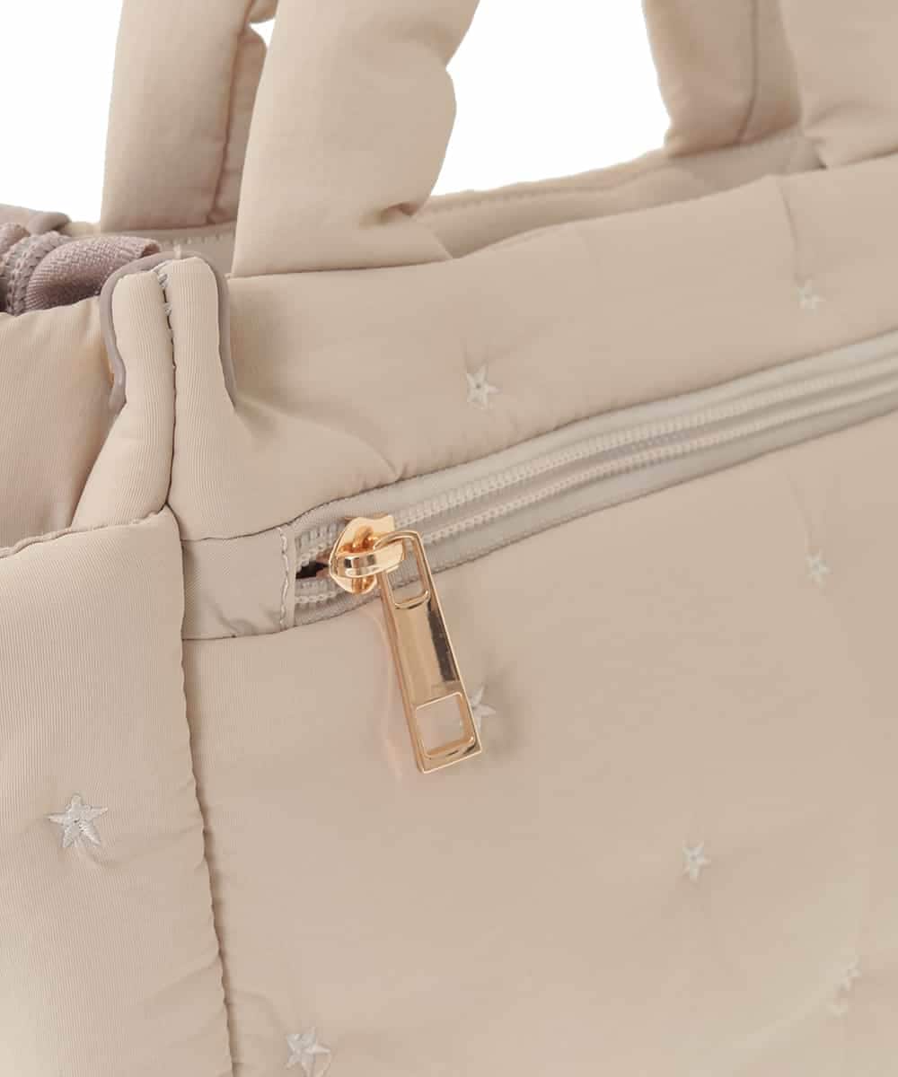 BPRJA81150 MK MICHEL KLEIN BAG(MK ミッシェルクラン バッグ) [2WAY]スター刺繍パフトートバッグ アイボリー
