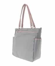 BPRJA84190 MK MICHEL KLEIN BAG(MK ミッシェルクラン バッグ) [2WAY]レザーパイピングナイロンスクエアトートバッグ グレー