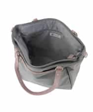 BPRJA84190 MK MICHEL KLEIN BAG(MK ミッシェルクラン バッグ) [2WAY]レザーパイピングナイロンスクエアトートバッグ グレー