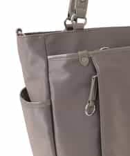 BPRJA84190 MK MICHEL KLEIN BAG(MK ミッシェルクラン バッグ) [2WAY]レザーパイピングナイロンスクエアトートバッグ グレー