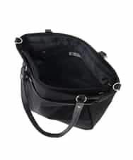 BPRJA84190 MK MICHEL KLEIN BAG(MK ミッシェルクラン バッグ) [2WAY]レザーパイピングナイロンスクエアトートバッグ グレー