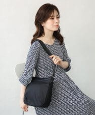 BPRJD23160 MK MICHEL KLEIN BAG(MK ミッシェルクラン バッグ) [撥水/軽量]ラウンドデザインレザーナイロンショルダー ベージュ