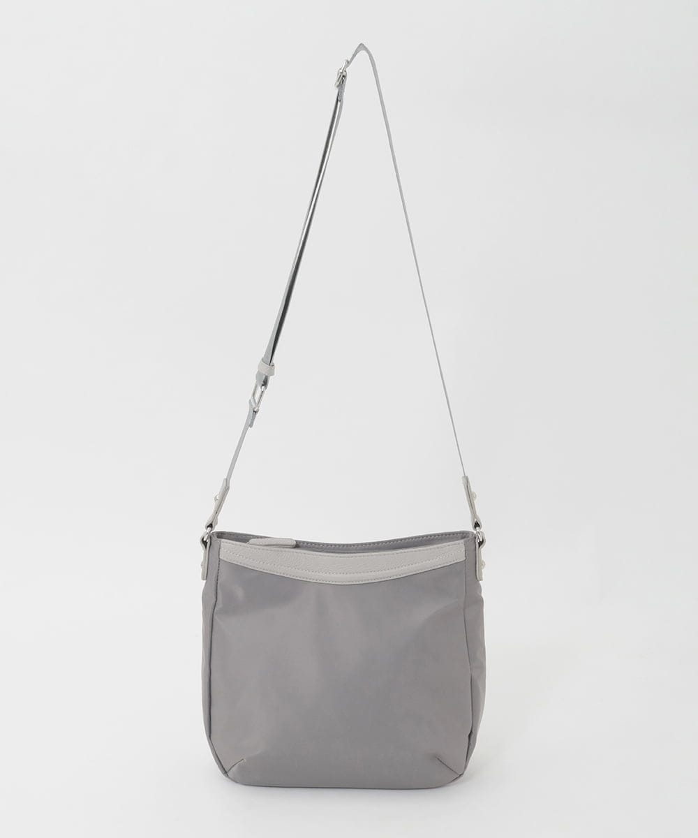 BPRJD23160 MK MICHEL KLEIN BAG(MK ミッシェルクラン バッグ) [撥水/軽量]ラウンドデザインレザーナイロンショルダー ベージュ