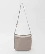 BPRJD23160 MK MICHEL KLEIN BAG(MK ミッシェルクラン バッグ) [撥水/軽量]ラウンドデザインレザーナイロンショルダー ベージュ