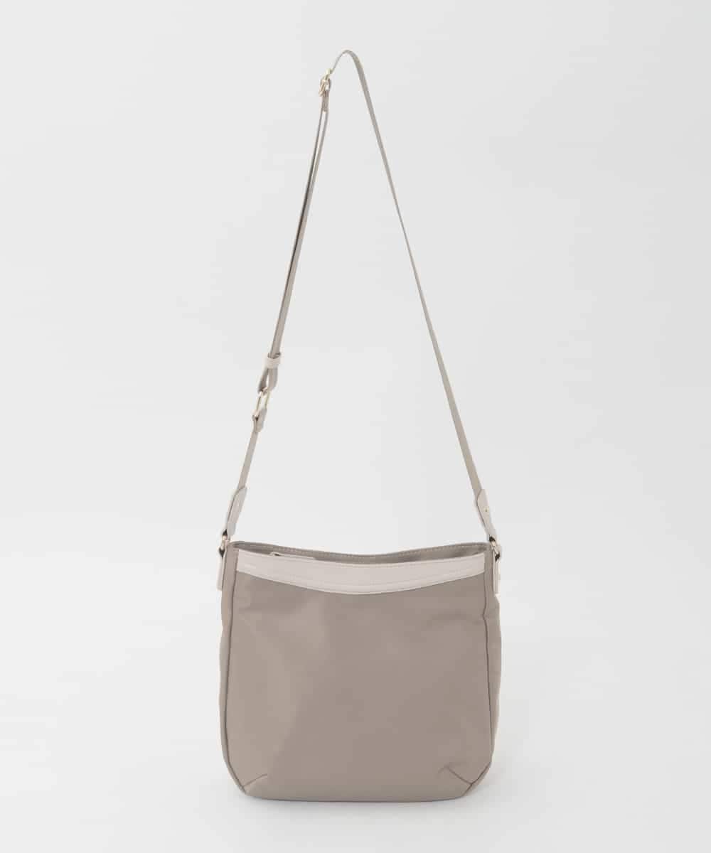 BPRJD23160 MK MICHEL KLEIN BAG(MK ミッシェルクラン バッグ) [撥水/軽量]ラウンドデザインレザーナイロンショルダー ベージュ