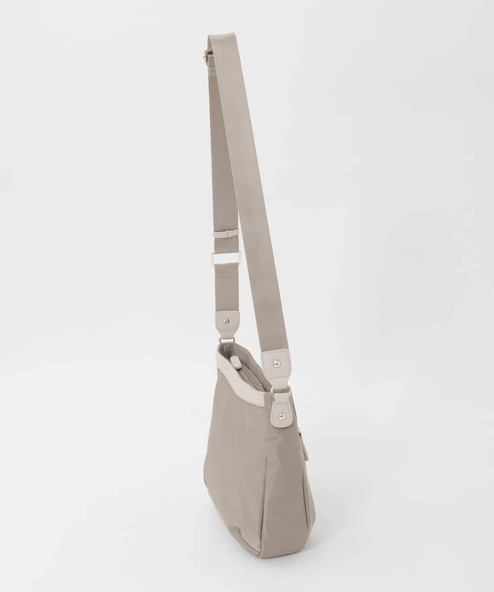 BPRJD23160 MK MICHEL KLEIN BAG(MK ミッシェルクラン バッグ) [撥水/軽量]ラウンドデザインレザーナイロンショルダー ベージュ