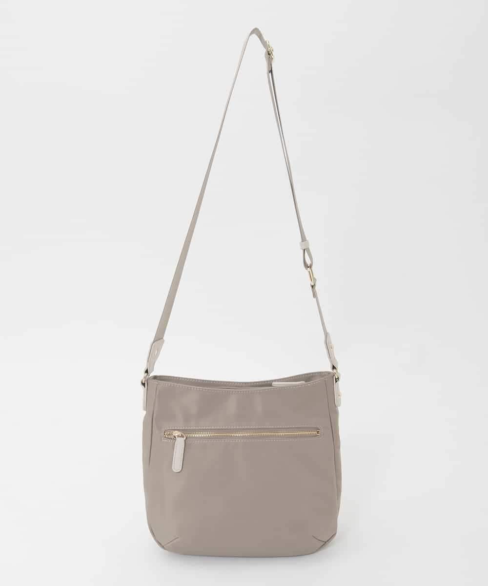 BPRJD23160 MK MICHEL KLEIN BAG(MK ミッシェルクラン バッグ) [撥水/軽量]ラウンドデザインレザーナイロンショルダー ベージュ