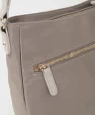 BPRJD23160 MK MICHEL KLEIN BAG(MK ミッシェルクラン バッグ) [撥水/軽量]ラウンドデザインレザーナイロンショルダー ベージュ