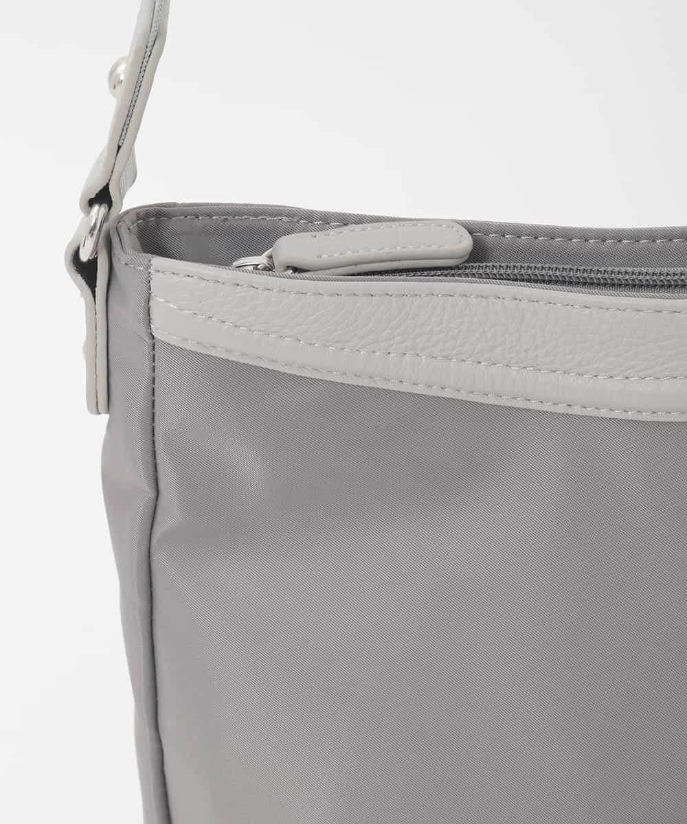 BPRJD23160 MK MICHEL KLEIN BAG(MK ミッシェルクラン バッグ) [撥水/軽量]ラウンドデザインレザーナイロンショルダー ベージュ