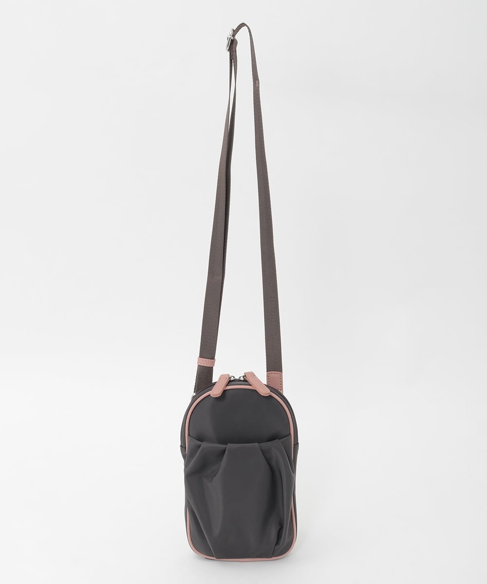 BPRJD81130 MK MICHEL KLEIN BAG(MK ミッシェルクラン バッグ) [撥水/超軽量]パイピングレザーデザインショルダーバッグ ベージュ×グリーン